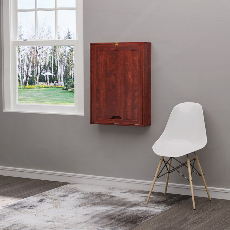 Bureau convertible mural pliable avec tablettes pour bureau à domicile