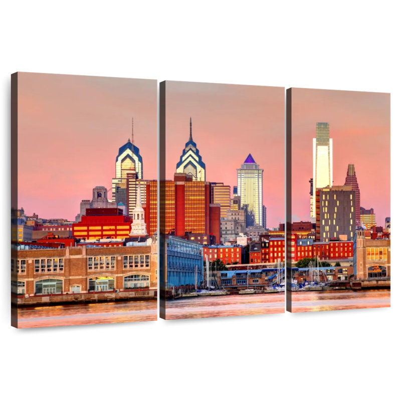 Rorry Philadelphia Skyline, 32" H x 50" W