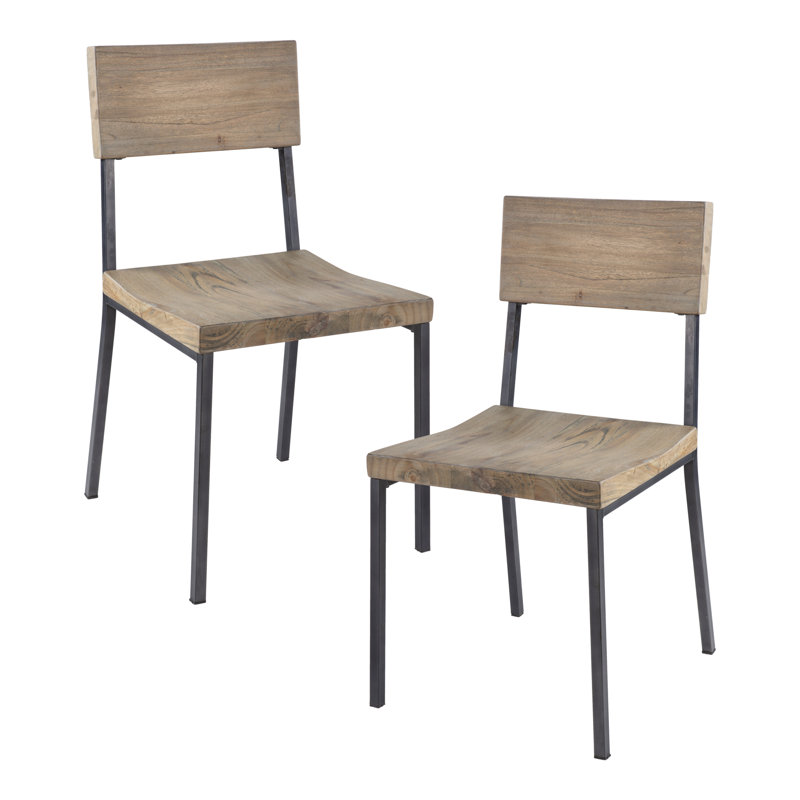 Chaises d'appoint de salle à manger Boggs, Gris