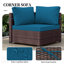 Ensemble de conversation 9 pièces pour terrasse en rotin avec foyer extérieur de 42 pouces et coussin de siège confortable-1378036720