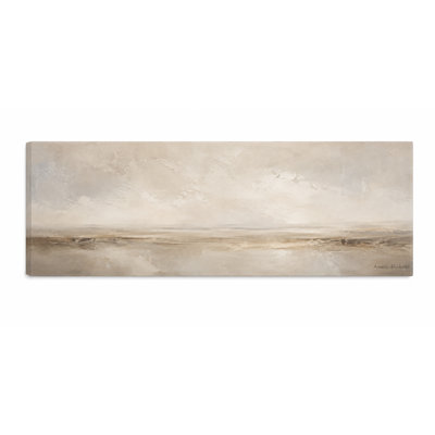 «Faded Coastal Morning Neutral Abstract Landscape», art mural sur toile tendue