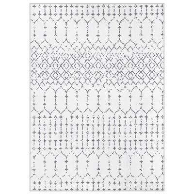 Keyniah Moroccan Machine Washable Area Rugs with Non-Slip Backing for Dining Room Office Entryway