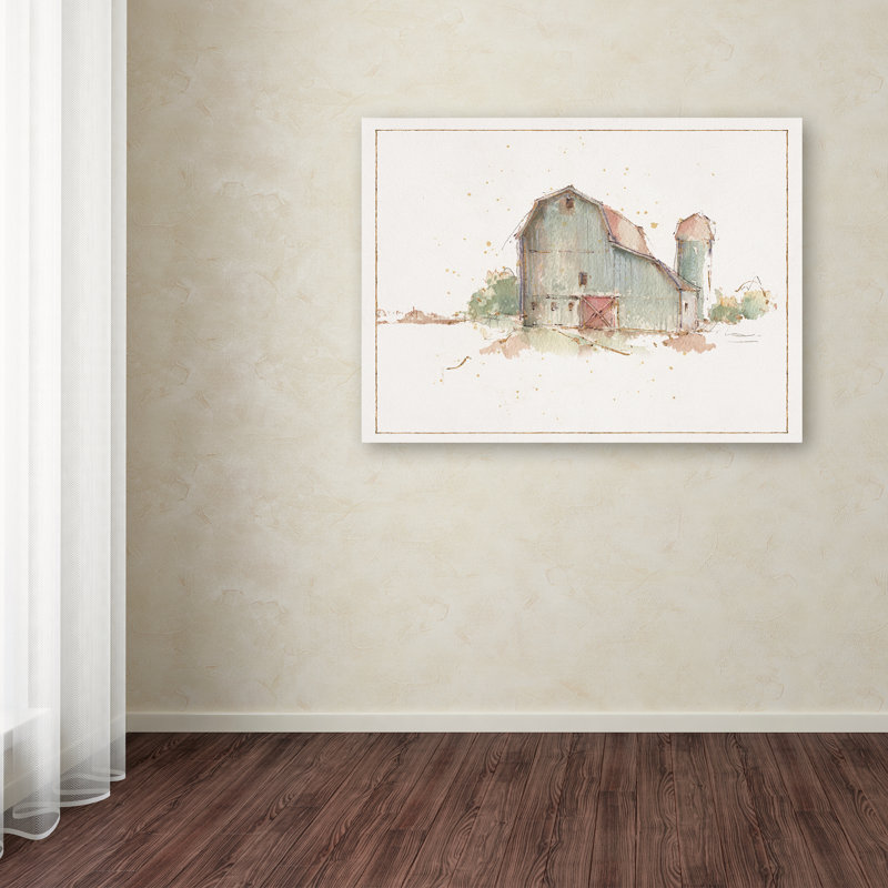« farm friends xiv grange », reproduction sur toile, H 24 po x l 32 po x P 2 po