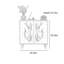 Armoire d'appoint moderne peinte renne
