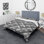 Grey Patchwork Pattern Polyester Patchwork Duvet Cover