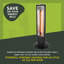 Warmlite WL42013 Infrared Heater with Oscillation, Overheat Protection, Black
