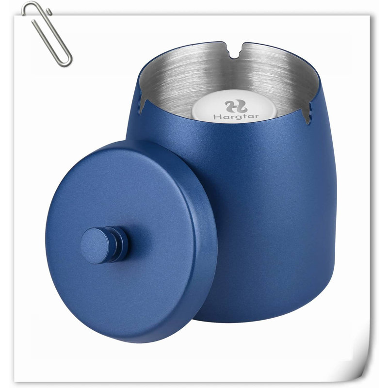 Cendrier Rephen, H 4,1 po x l 3,6 po x L 3,6 po, Bleu