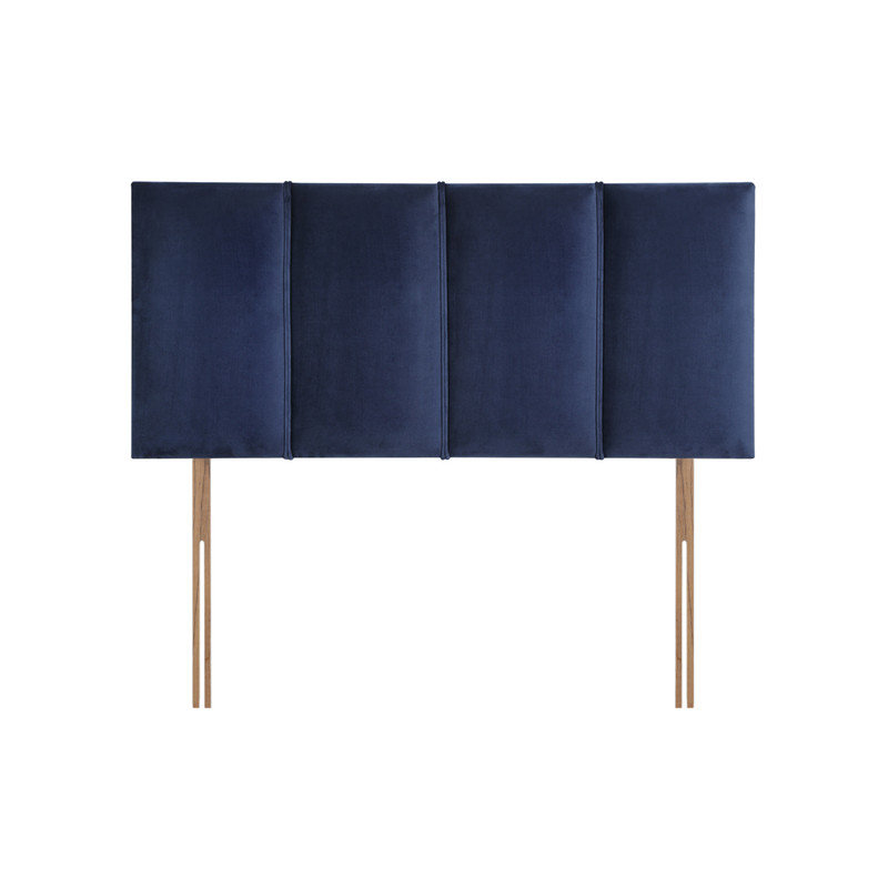 Ealing Upholstered Headboard, Kingsize (5'), Plush Navy, Velvet