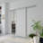 Silver Aluminum Single Door Barn Door Hardware Kit Standard Single
