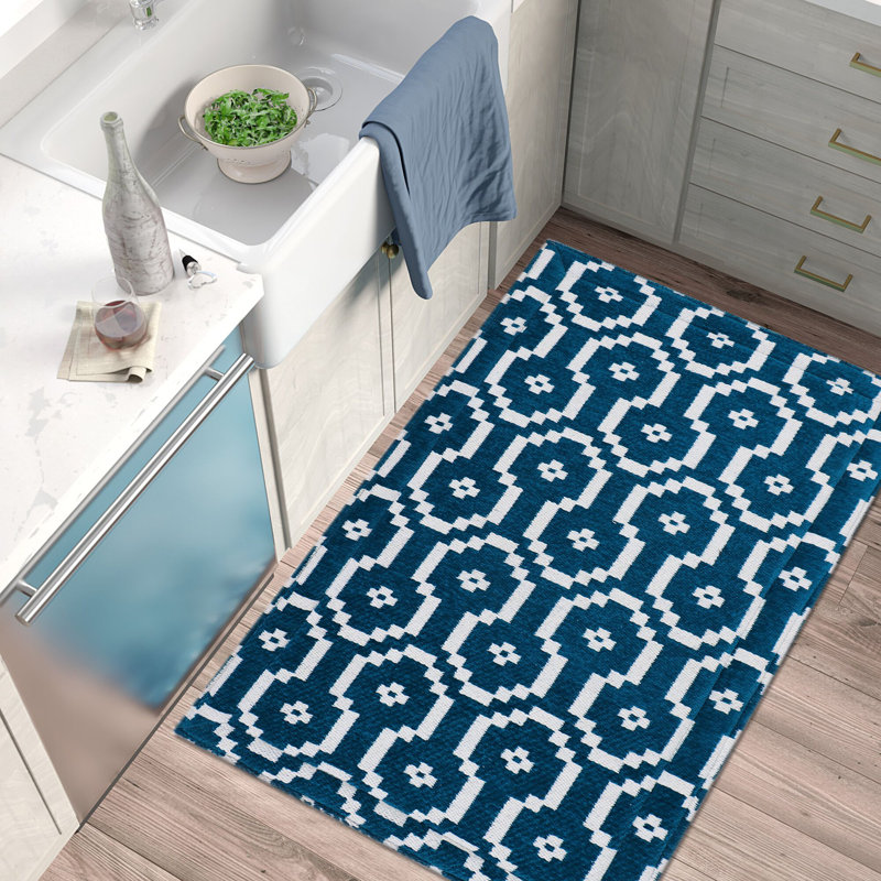 Ahmyra Geometric Polyester Anti-Fatigue Kitchen Mat