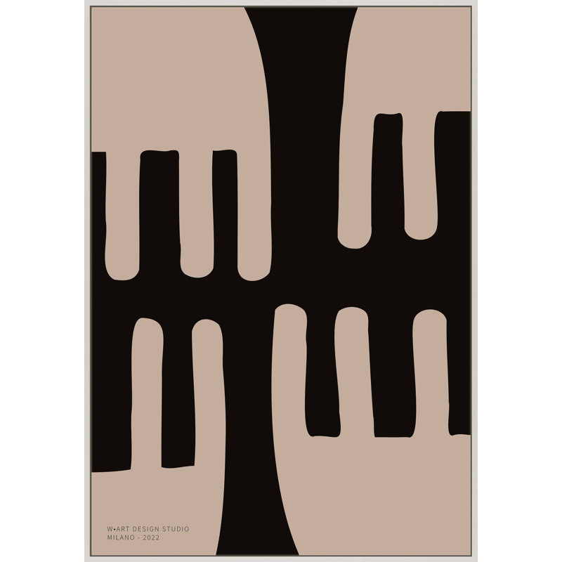 Celinka Modern Primitive 2 par Romina Gadler, H 20 po x l 14 po x P 1,25 po, Toile avec cadre blanc