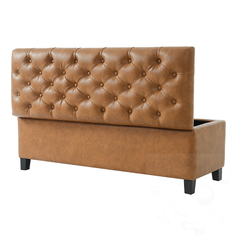 Ottoman Bench With Storage, Brown