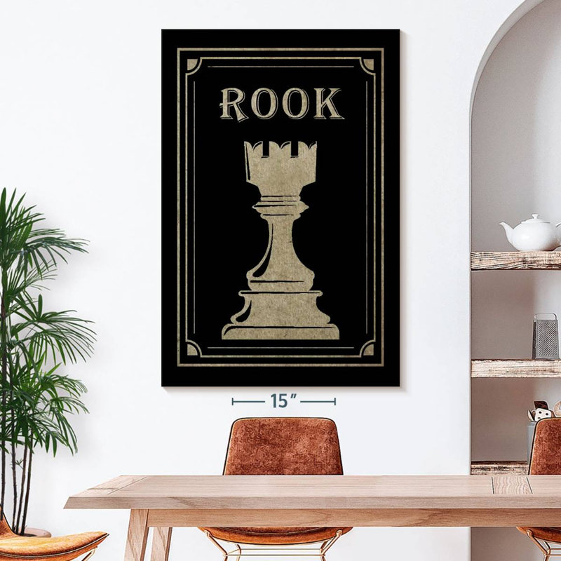 Chess Rook sur impression sur toile, H 51 po x l 34 po x P 1,25 po