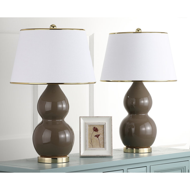 Ceramic Table Lamp, Taupe