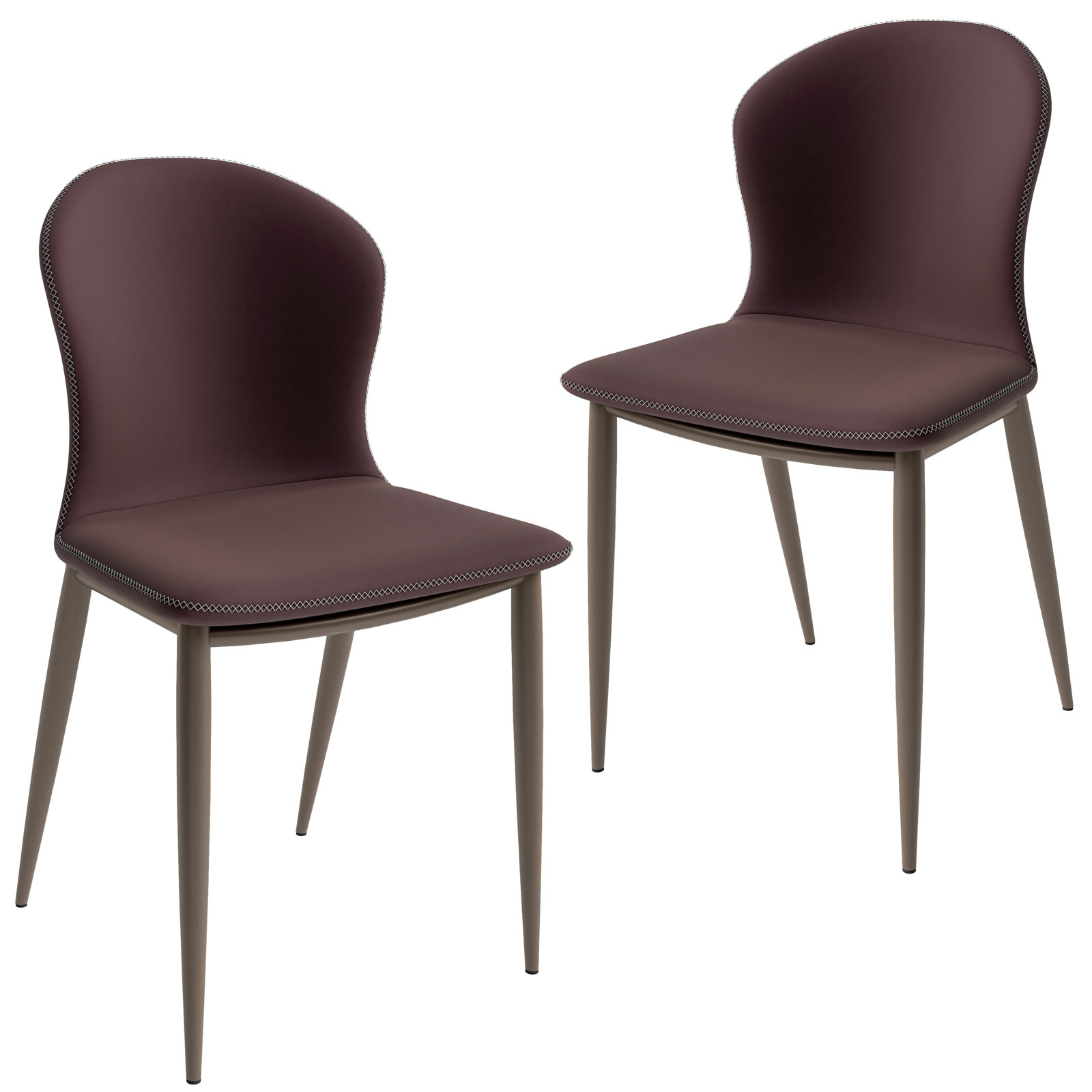 Steves Side Chair, Purple, Set of 2
