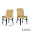 Ensemble de salle à manger 5 pièces, table à tréteaux ronde et 4 chaises rembourrées, gris et jaune-351562684