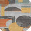 Tapis d'intérieur rond lavable géométrique 8 pi