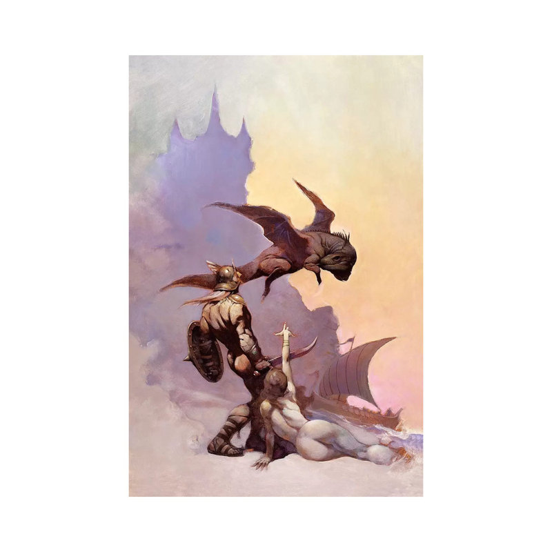 Kavin's World by Frank Frazetta - Print on Canvas, 101.6cm H x 66.04cm W x 3.81cm D, Wrapped Canvas