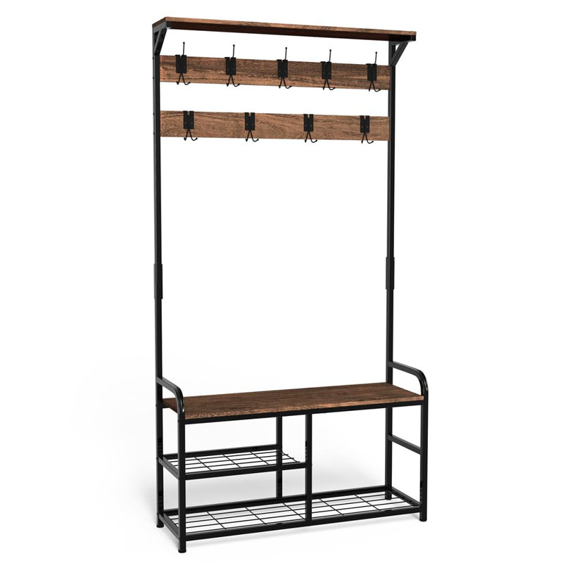 Amlie 85 cm W Hall Tree with Storage Bench and Shoe Storage