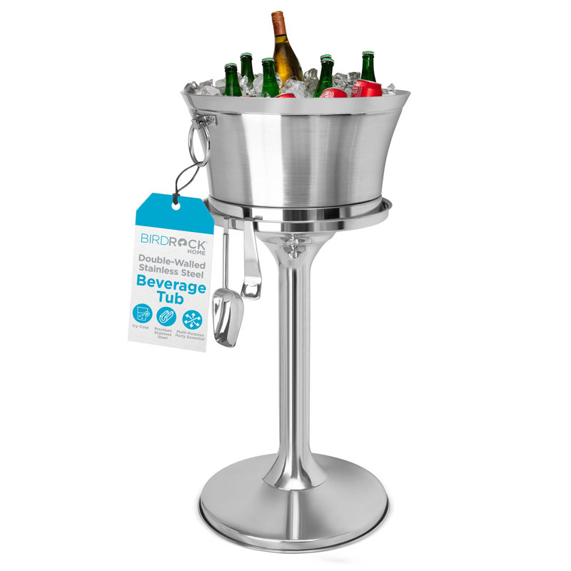 BirdRock Home Stainless Steel Bucket Stand
