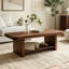 Table basse 47,2 "en éventail avec tablette de rangement inférieure