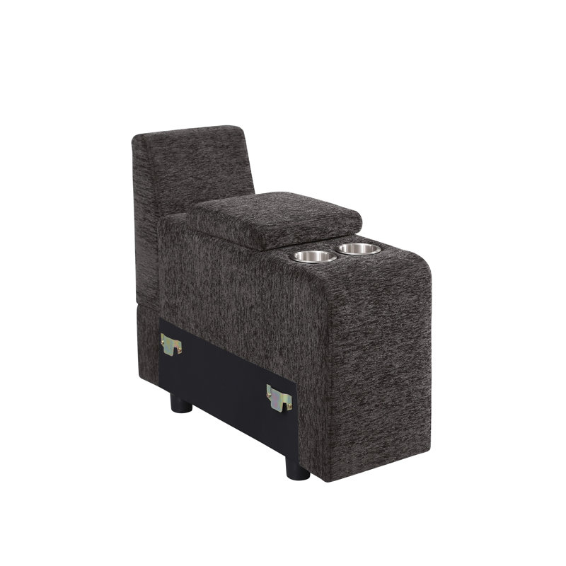 Upholstered Sofa & Chaise, Coffee Flannelette