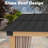 12 pi. L 10 pi. D Pavillon de jardin en bois massif avec toit en acier