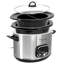 MegaChef 5.6Liter + 2.5 Litre Split Stainless Steel Electric Slow Cooker in SIlver