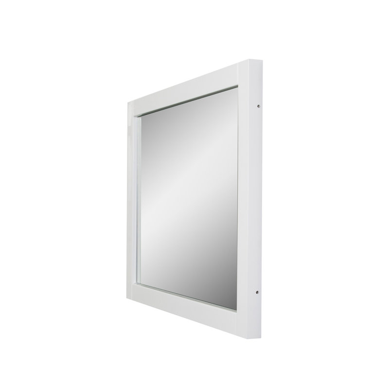 Miroir de salle de bain Kozeroff, Blanc, 28,3 po x 43,3 po