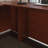 Bowfront Executive L-Desk Combo, Red finish