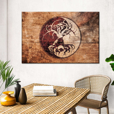 " Yin Yang Wood Style Tree "