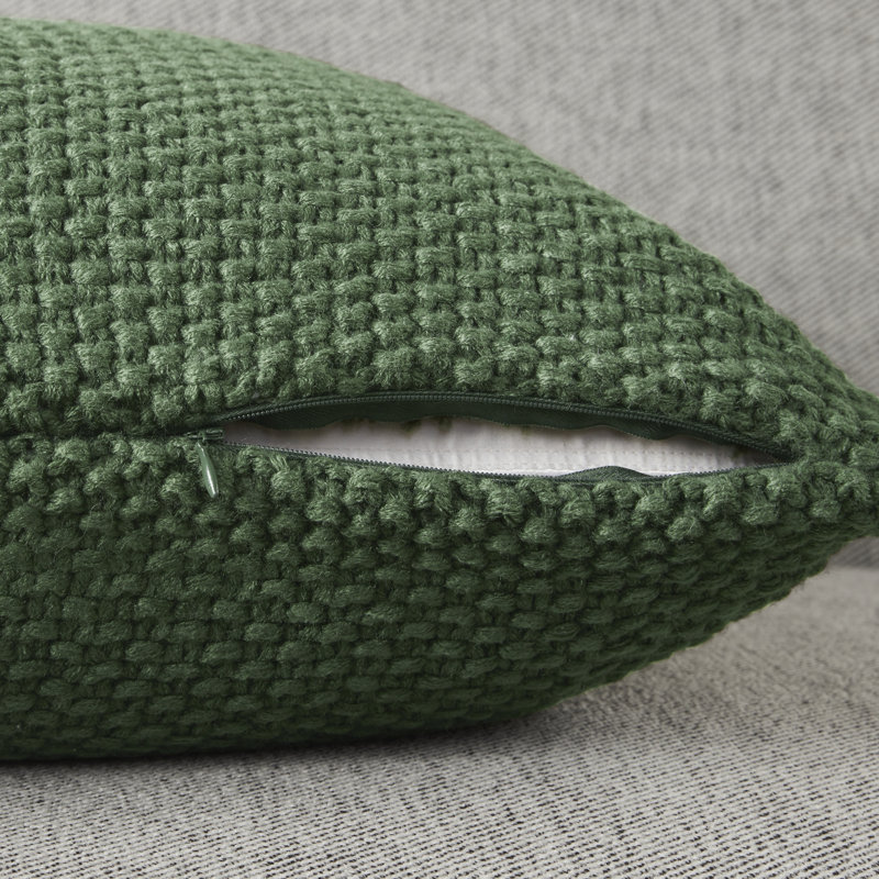 Taie décorative Tino, 20 po X 20 po, Vert