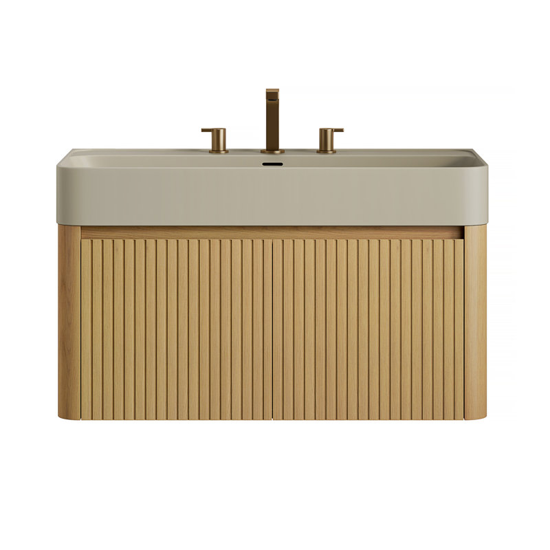 Single Bathroom Vanity with Solid Surface Top