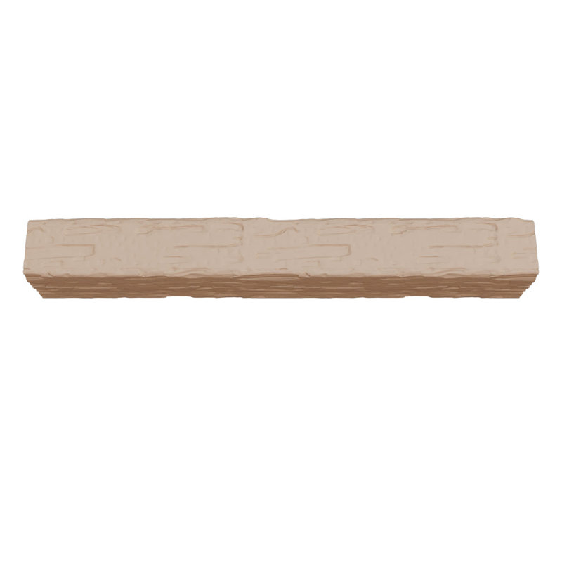 120" Primed Tan Faux Wood Beam with Salvaged Timber Texture