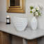 Vase rond en céramique blanche Avery 17 po-109521440