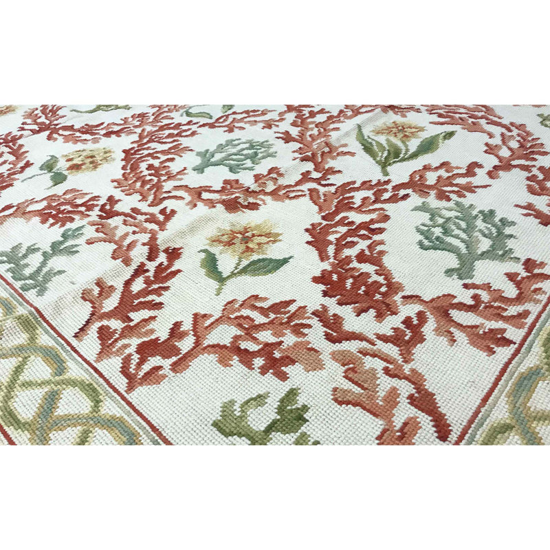 Venatura Wool Floral Area Rug, Rectangle 10' x 13'5"