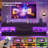 Kruszewski 60 inch  Glossy TV Stand Fits TV Up to 65 inch with Drawer and LED Light Stone Grain Media Console-1955815681