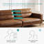 86.61" Oiled Leather Sectional Sofa, 3 Seater Recliner Sofa With Modern Design, Comfortable And Stylish Living Room Furniture