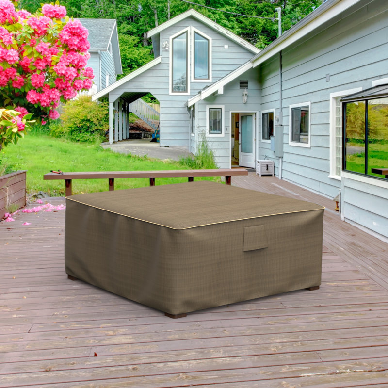 Hillside Weatherproof Patio Side Table/Ottoman Cover, 16" H x 36" W x 36" D