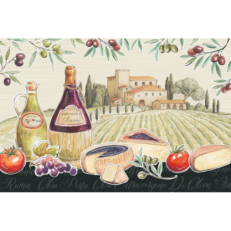 Tuscan Flavor I by Daphne Brissonnet - Painting Print, Black Floater Framed, 81cm H x 122cm W
