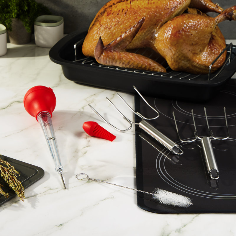 BergHOFF Leo Graphite 9Pc Ceramic Nonstick Cookware and Baster Set