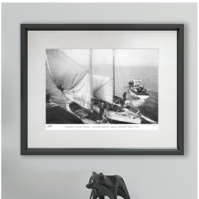 Grange-over-Sands, Sailing Boats And A Motor Boat 1923 by Francis Frith - Single Picture Frame Print