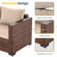 Ensemble de conversation en osier avec coffre de rangement et repose-pieds-93831202