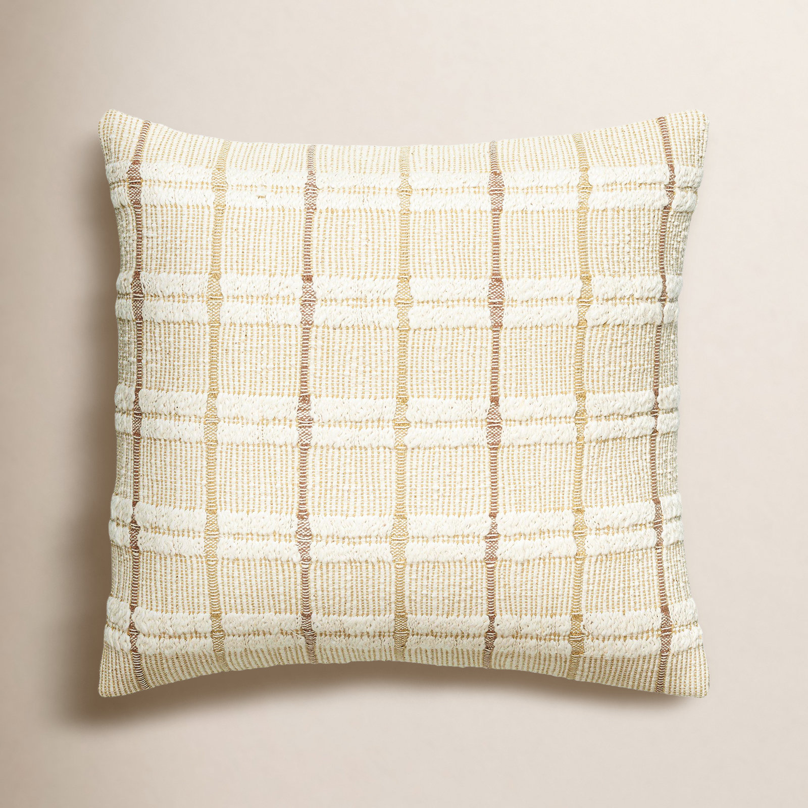 Gayla Textured Throw Pillow, 18" x 18", Down
