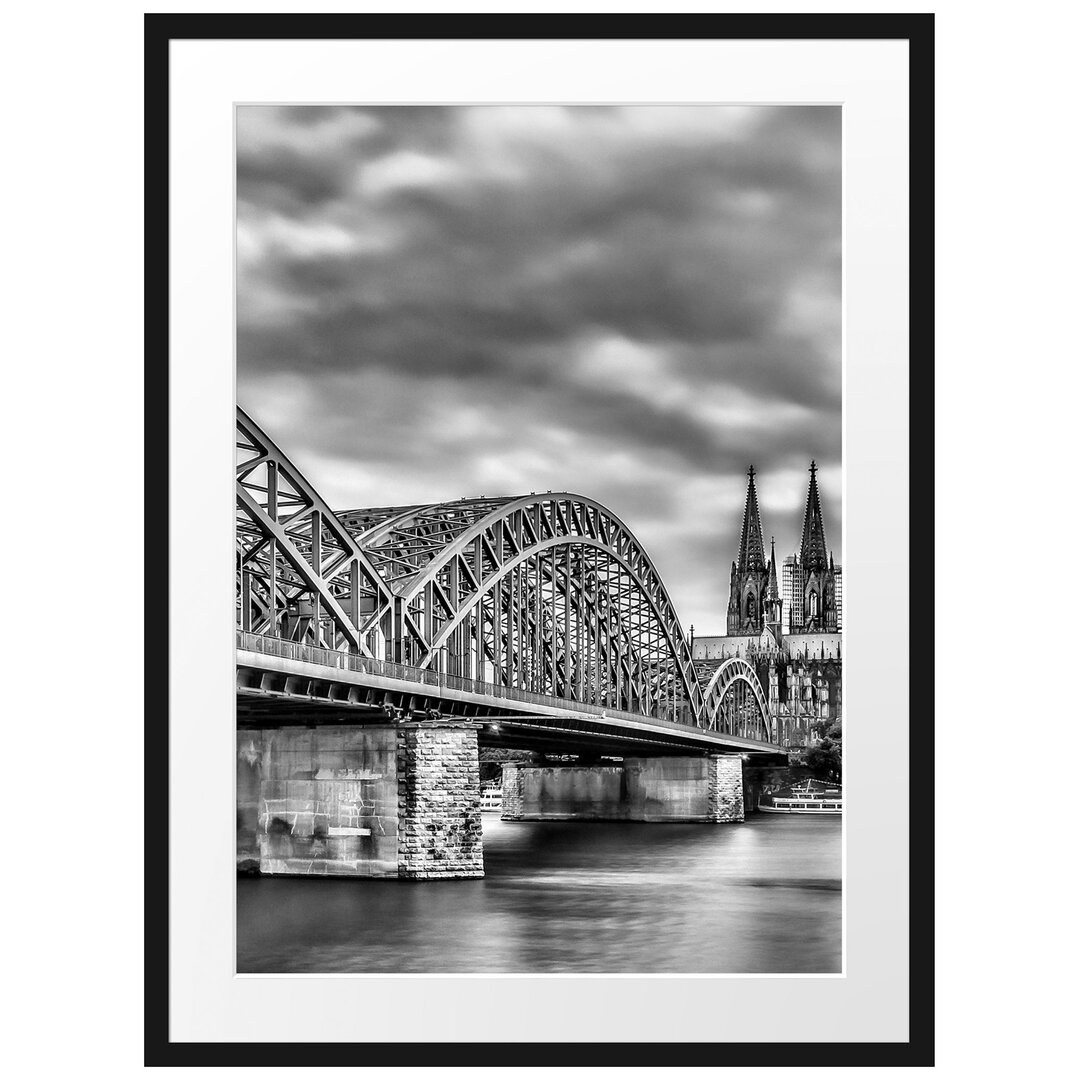 Gerahmtes Poster Hohenzollernbrücke in Köln