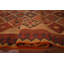 Tapis géométrique en laine à motif treillis kilim 4 x 6