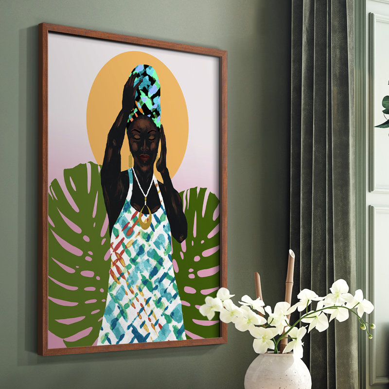 «Her Faith», reproduction encadrée - bois massif, Brun, H 28 po x l 22 po