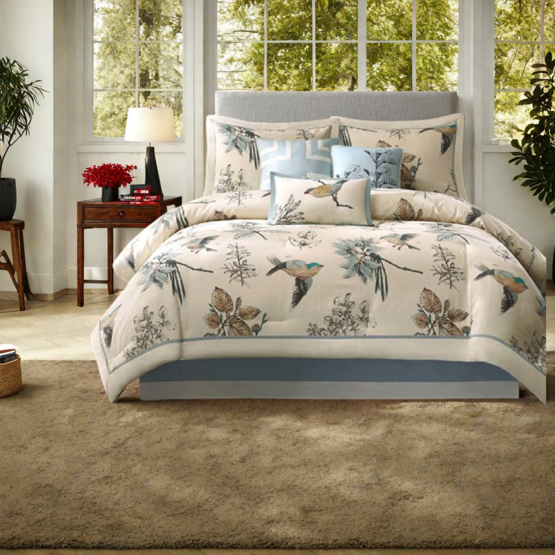 Luxurious Cotton Bedding Sets, Khaki Comforter, Rustic Bedroom