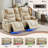 Power Recliner Sofa Home Theater Seating With Led Ambient Lighting, Cup Holders, Side Pockets-663813041