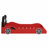 Wood Race Car-Shaped Platform Bed With LED And Upholstered Backrest-1327916439